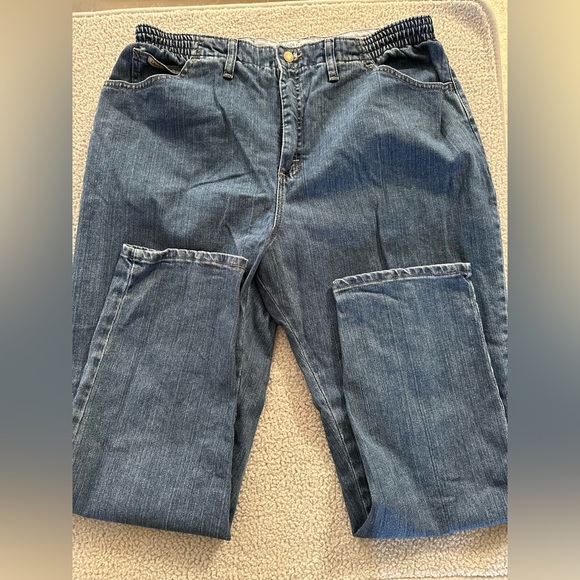 VTG lee side elastic at the waist mom jeans size 18W - Picture 3 of 7